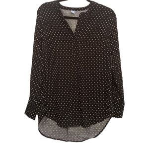 NWT Old Navy Women's long sleeve polka-dot tunic top Size Medium
